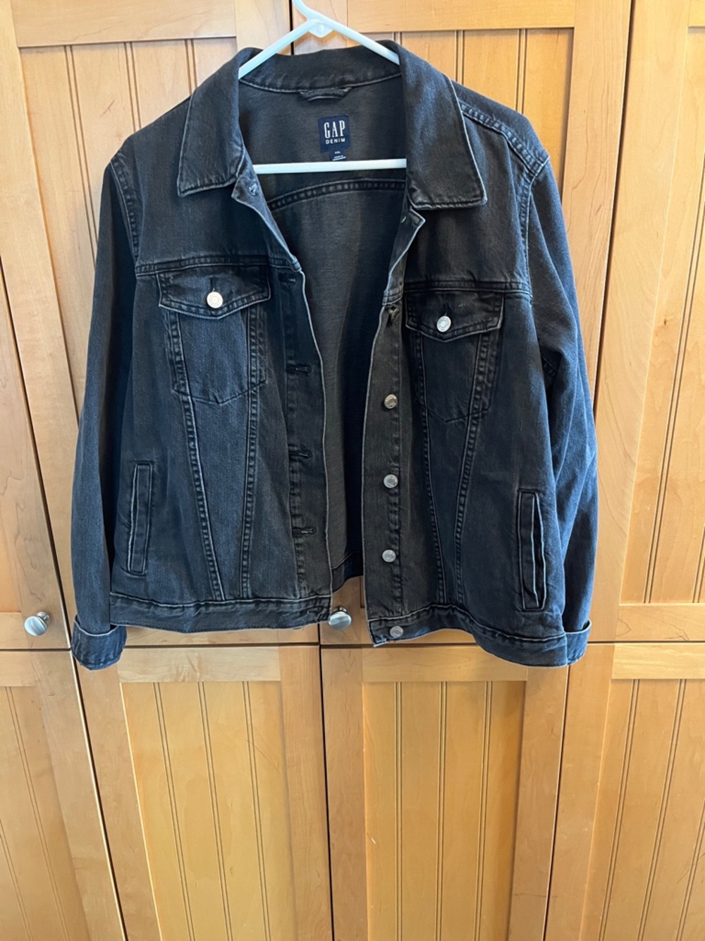 GAP Black Washed Denim Jacket
